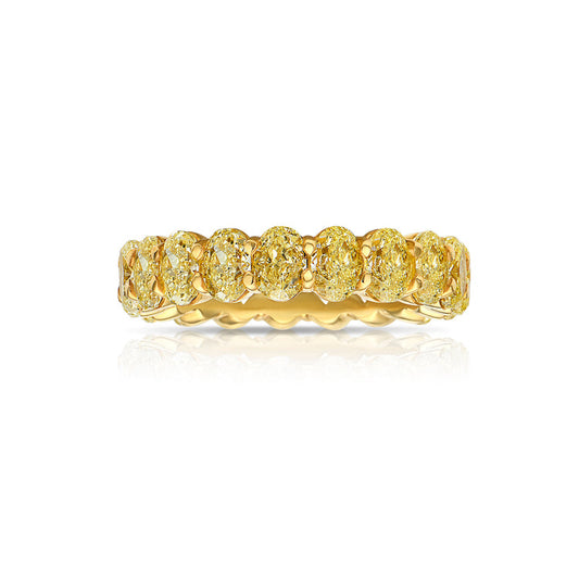 Fancy Yellow Oval Diamond Eternity Band