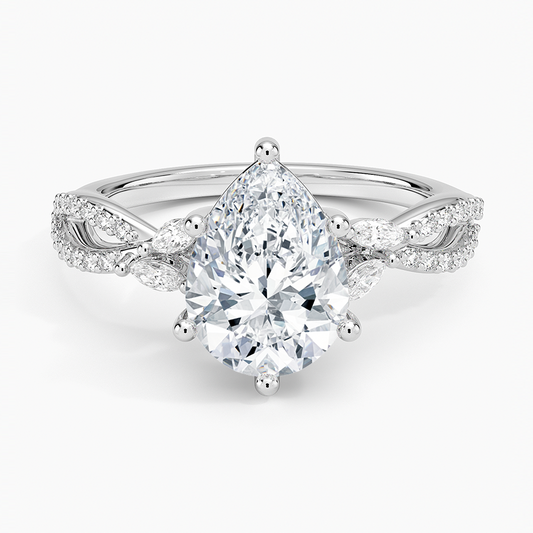 Luxe Willow Diamond Ring 0.25 ct.  in 18K White Gold