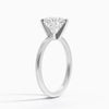 Six-Prong Petite Comfort Fit 1.5mm Solitaire Ring in 18K White Gold