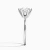 Six-Prong Petite Comfort Fit 1.5mm Solitaire Ring in 18K White Gold