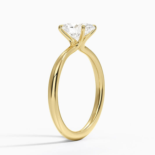 1.5 Carat Oval Lab Diamond - Classic Solitaire Engagement Ring in 18k Yellow Gold