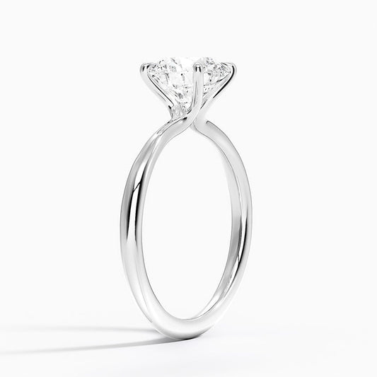 1.5 Carat Oval Lab Diamond - Classic Solitaire Engagement Ring in 18k White Gold