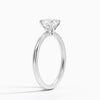 Cushion Lab Diamond - Solitaire Engagement Ring in 18k White Gold