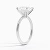 Princess Lab Diamond - Solitaire Engagement Ring in 18k White Gold