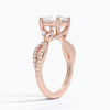 Adorned Luxe Willow Diamond Ring 0.33 ct in 18K Rose Gold