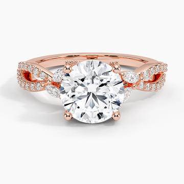 Adorned Luxe Willow Diamond Ring 0.33 ct in 18K Rose Gold