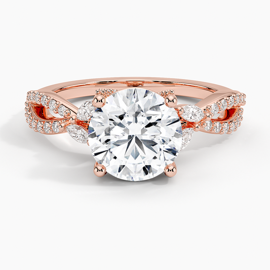 Adorned Luxe Willow Diamond Ring 0.33 ct in 18K Rose Gold