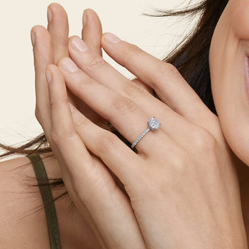Perfect Fit Three-Quarter Diamond Ring 0.25 ct.  in 18K White Gold