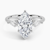 Marquise with Kite Lab Diamond Ring in 18k White Gold
