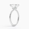 Petite Secret Halo Diamond Ring in 18K Yellow Gold
