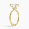 Petite Secret Halo Diamond Ring in 18K Yellow Gold