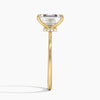 Petite Secret Halo Diamond Ring in 18K Yellow Gold