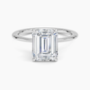 Petite Secret Halo Diamond Ring in 18K Yellow Gold
