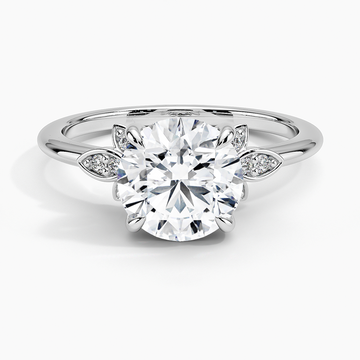 Fiore Diamond Ring in 18K White Gold