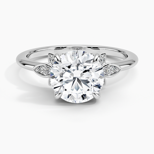 Fiore Diamond Ring in 18K White Gold
