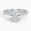 Sienna Half Coverage Hidden Accents Diamond Ring 0.50 ct  in 18K White Gold