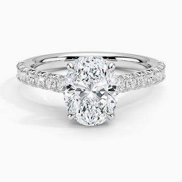 Sienna Half Coverage Hidden Accents Diamond Ring 0.50 ct  in 18K White Gold