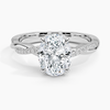 Oval Lab Diamond - Twisted Love - Solitaire Engagement Ring in White Gold 18k