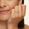 Marquise Lab Diamond - Pave Setting - Solitaire Engagement Ring in 18k White Gold