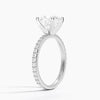 Petite Shared Prong Three-Quarter Coverage Diamond Ring 0.33 ct  in 18K White Gold