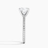 Petite Shared Prong Three-Quarter Coverage Diamond Ring 0.33 ct  in 18K White Gold