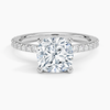 Petite Shared Prong Three-Quarter Coverage Diamond Ring 0.33 ct  in 18K White Gold