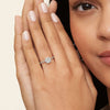 Petite Shared Prong Three-Quarter Coverage Diamond Ring 0.33 ct  in 18K White Gold