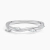 Winding Willow Diamond Ring in 18K White Gold
