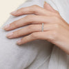 Olivetta Half Coverage Lab Diamond Ring in 18K White/Yellow Gold