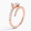 Heart Shaped Lab Diamond Wrap Ring 1.5 ct  in 18K Rose Gold