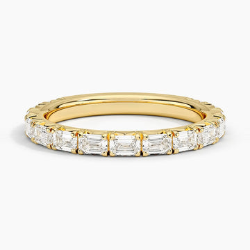 Nathalie Emerald Cut Lab Diamond Ring 0.88 ct in 18K Yellow/White Gold