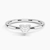 Heart Shaped Lab Diamond Ring in 18K Yellow Gold