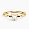Heart Shaped Lab Diamond Ring in 18K Yellow Gold