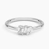 Emerald and Heart-Shaped Diamond Toi et Moi Ring 0.33 ct.  in 18K Yellow Gold