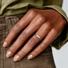 Emerald and Heart-Shaped Diamond Toi et Moi Ring 0.33 ct.  in 18K Yellow Gold