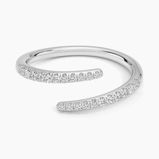 Sonya Lab Diamond Wrap Ring 0.20 ct in 18K Yellow/White Gold