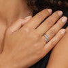 Pascal Three Stone Lab Diamond Wrap Ring in 18K Yellow/White Gold