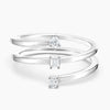 Pascal Three Stone Lab Diamond Wrap Ring in 18K Yellow/White Gold