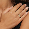 Pascal Three Stone Lab Diamond Wrap Ring in 18K Yellow/White Gold