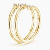 Pascal Three Stone Lab Diamond Wrap Ring in 18K Yellow/White Gold