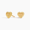 Heart Shaped Stud Earrings in 18K Yellow Gold