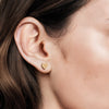 Heart Shaped Stud Earrings in 18K Yellow Gold