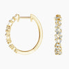Baguette Diamond Cluster Hoop Earrings 0.25 ct in 18K Yellow Gold