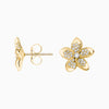 Plumeria Lab Diamond Climber Earrings 0.25 ct  in 18K Yellow Gold