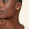 Plumeria Lab Diamond Climber Earrings 0.25 ct  in 18K Yellow Gold