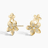 Plumeria Lab Diamond Climber Earrings 0.25 ct  in 18K Yellow Gold