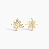 Sol Starburst Diamond Stud Earrings 0.1 ct  in 18K Yellow Gold