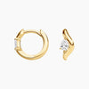 Silhouette Lab Diamond Hoop Earrings 0.2 ct in 18K Yellow Gold