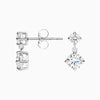 Circa Lab Diamond Drop Earrings  1 ct  in 18K White Gold