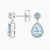 Florence Aquamarine and Diamond Earrings in 18K White Gold